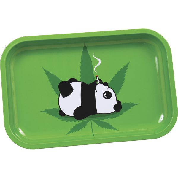 RT18 - Smoking Panda Medium 11x7 Metal Rolling Tray