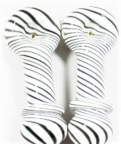 2536 – 4.5″ African Zebra Glass Pipe