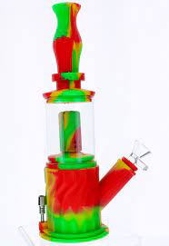 SWP24 – 11″ 4 in 1 Silicone/Glass Hybrid Water Pipe (Nectar Collector/Mini Rig)