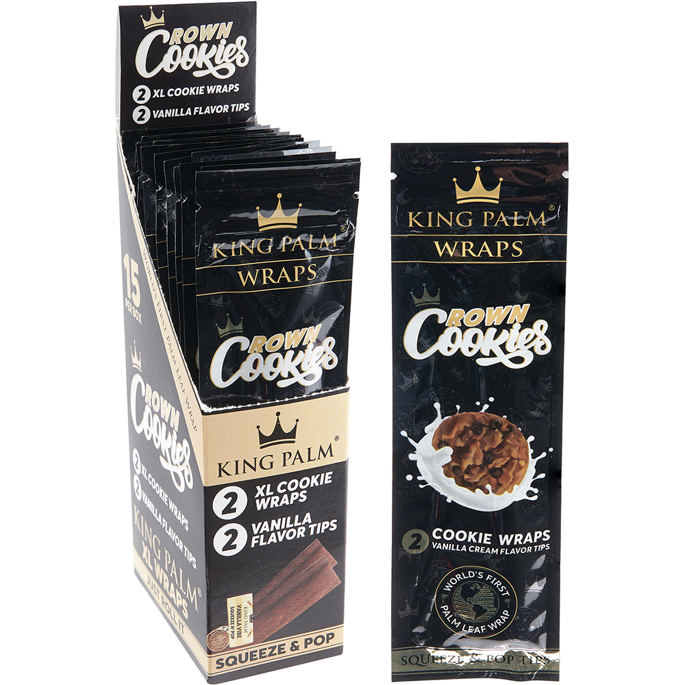 XLCC – (Crown Cookies) King Palm Wrap W/Flavor Tip (2pk./15ct.)