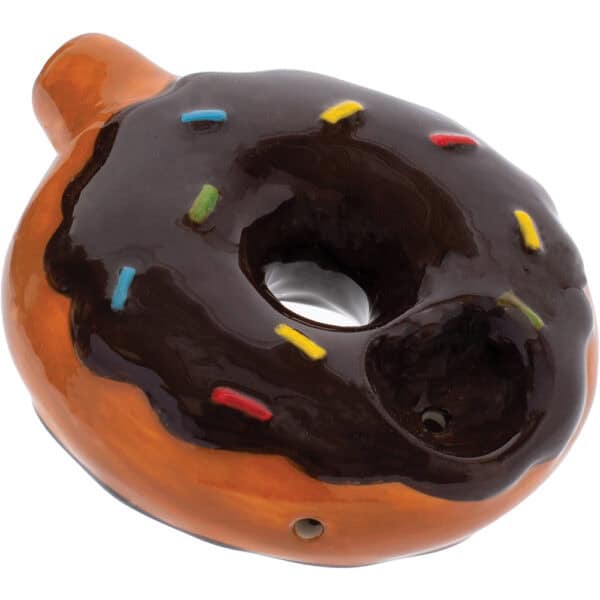 HP105 - 3.5" Chocolate Donut Wacky Bowlz Ceramic Pipe