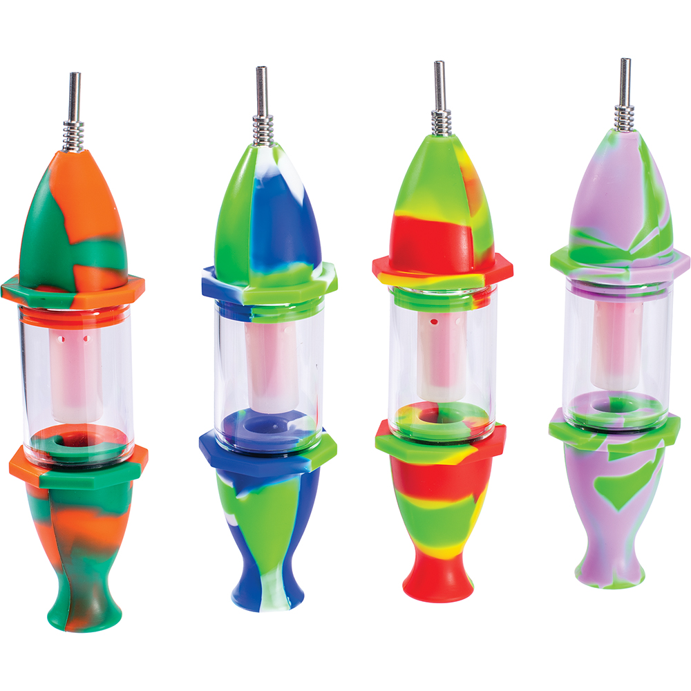 NS10 – 8.5″ Silicone/Glass Nectar Collector