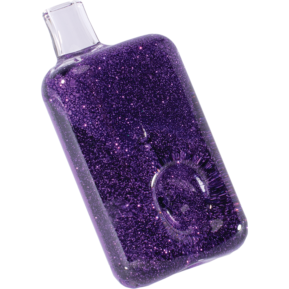G20PU – (Purple) 4″ Liquid Glitter Square Glass Pipe