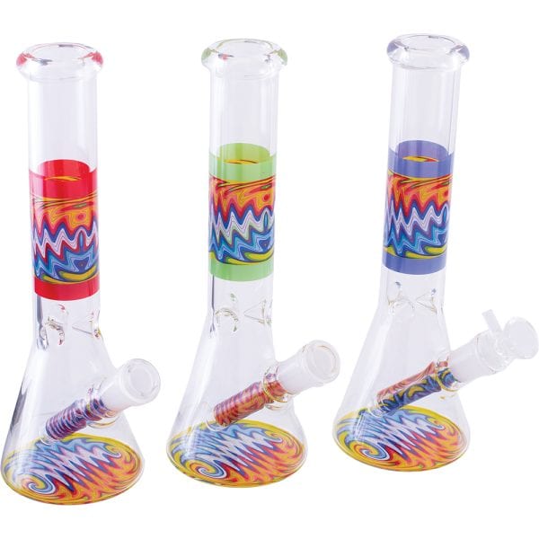 WP209 - 10" Zig Zag Glass Water Pipe