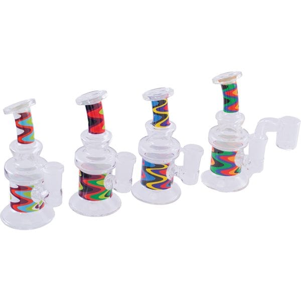 WP141 - 5" Color Swirl Glass Bubbler