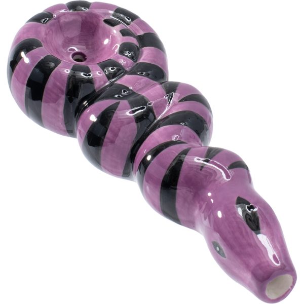 CP138 - 3.5" Purple Snake Wacky Bowlz Ceramic Pipe