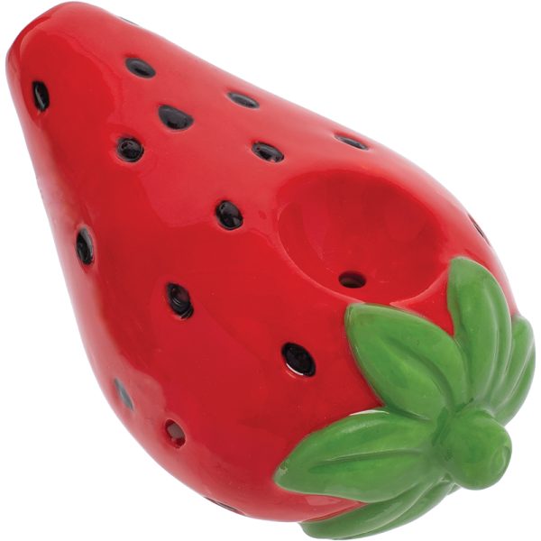 CP112 - 3.5" Strawberry Wacky Bowlz Ceramic Pipe