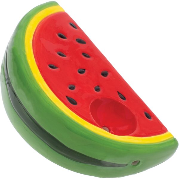CP114 - 3.5" Watermelon Slice Wacky Bowlz Ceramic Pipe