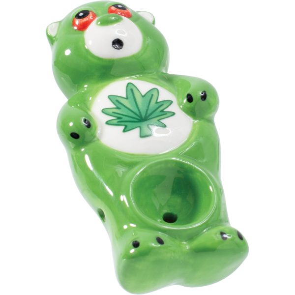 CP128 - 3.5" Stoned Bear Wacky Bowlz Ceramic Pipe