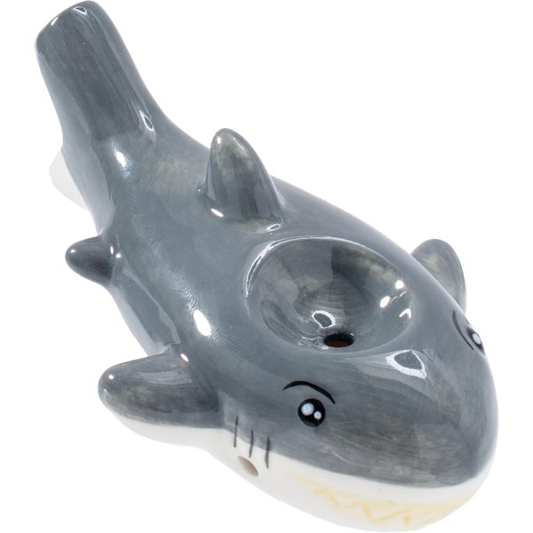 CP134 - 3.5" Shark Wacky Bowlz Ceramic Pipe
