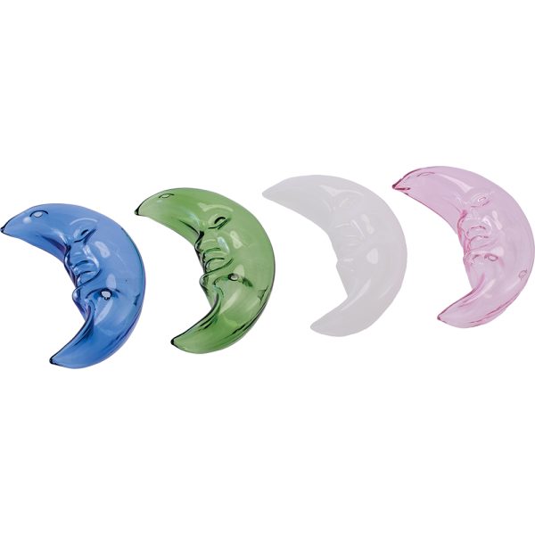 PH175 - 4" Moon Design Glass Hand Pipe