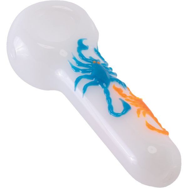 PH180 - 4.9" Scorpion Glass & Clay Hand Pipe