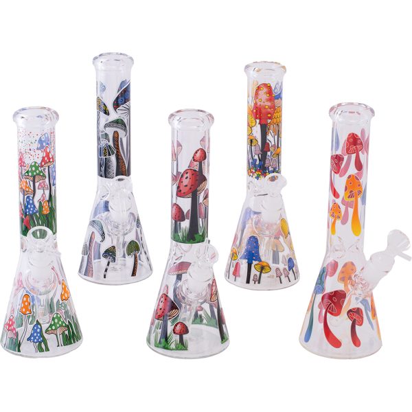 PW226 - 10" Mushroom Beaker Glass Water Pipe