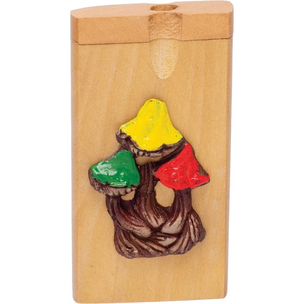 TTE12 - 4" 3D Mushroom Wood Dugout W/Bat