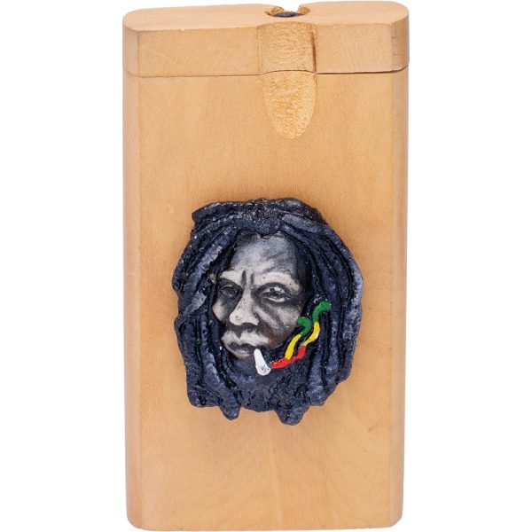 TTE20 - 4" 3D Rock Star Wood Dugout W/Bat