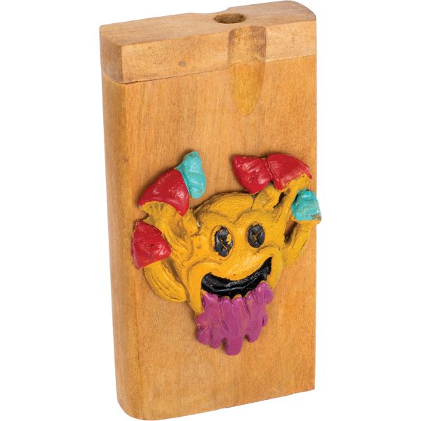 TTE34 - 4" 3D Mushroom Monster Wood Dugout W/Bat