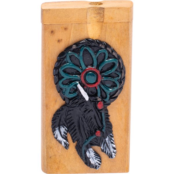 TTE49 - 4" 3D Dream Catcher Wood Dugout W/Bat