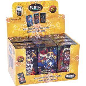 CH55 - (100's) Tattoo Plastic Auto-Open Cig. Pack Holder (12ct.)