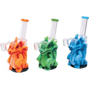 PW148 - 7.5" Dragon Resin Water Pipe (Asst. Colors)