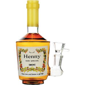 PWB407M - 6.5" Mini Henny Liquor Shot Bottle Water Pipe