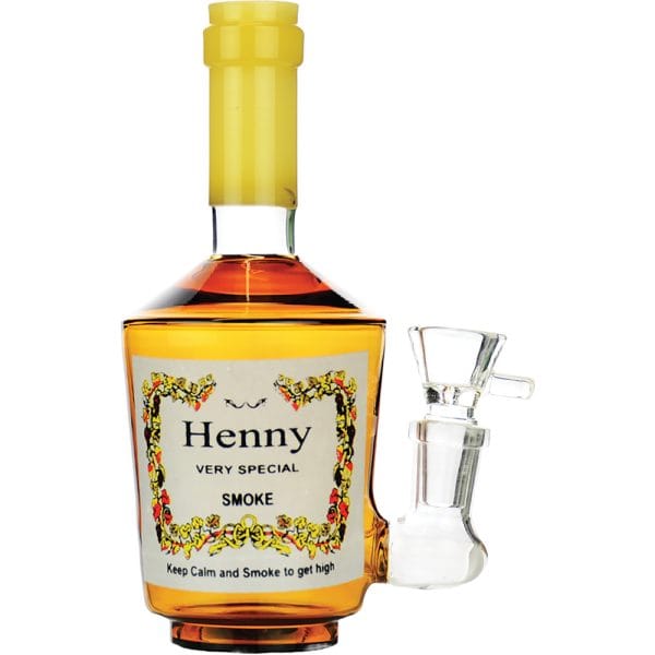 PWB407M - 6.5" Mini Henny Liquor Shot Bottle Water Pipe