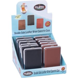 CLC2 - (King's) Double Sided Leather Wrap Cig. Case, Holds 14 (12ct.)