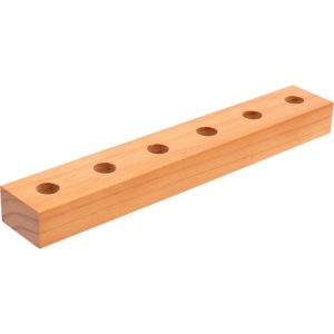 WS6 - 10" Wood Stand For 14mm Male Bowls (10 Holes)